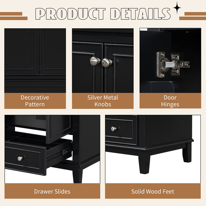 Modern Bathroom Vanity Base Only With Doors And Drawer