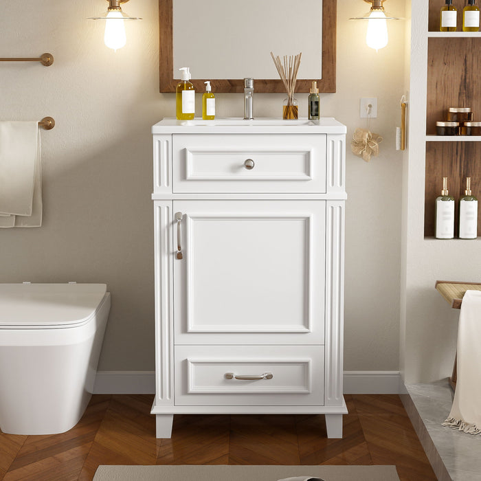 Bathroom Vanity With Sink, Drawer & Soft Closing Door