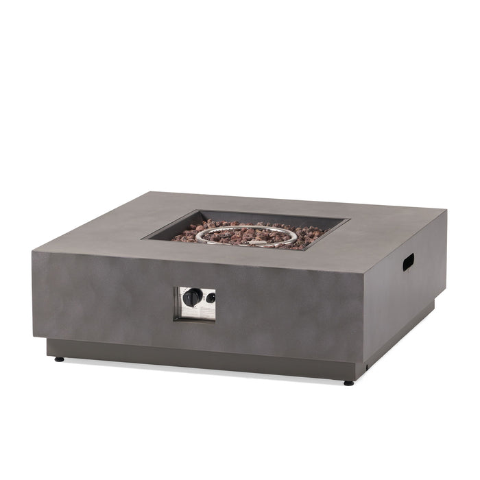 Modern Square Fire Pit With 50,000 Btu