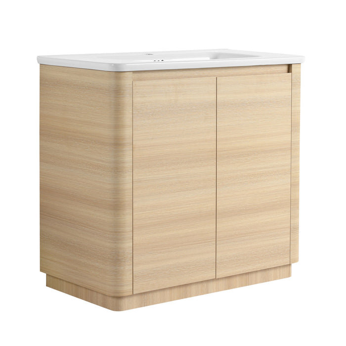 Freestanding Bathroom Vanity With Sink & 2 Soft Close Doors