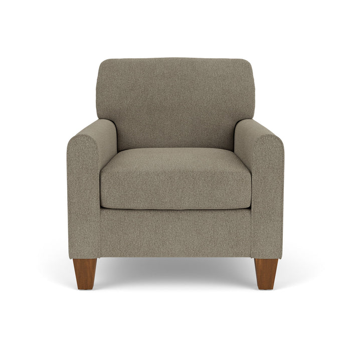 Moxy - Fabric Chair, Rounded Mailbox Arms