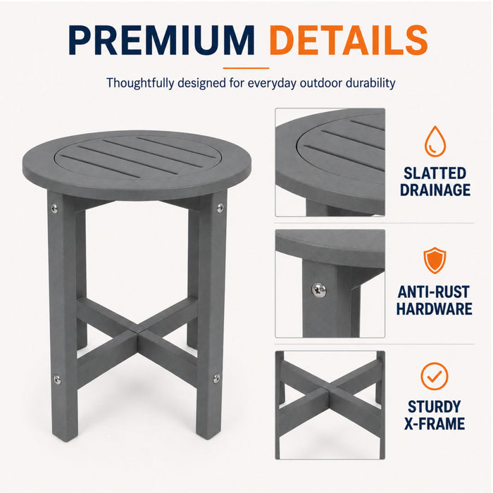 Round Outdoor Side Table