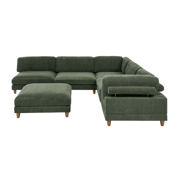 Modern Modular Sectional With Adjustable Back Support
