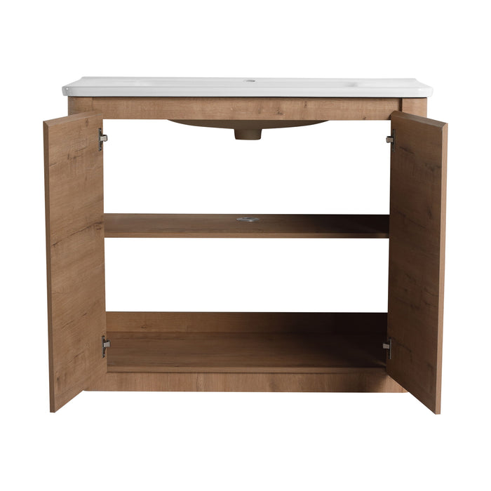 Freestanding Bathroom Vanity With Sink & 2 Soft Close Doors
