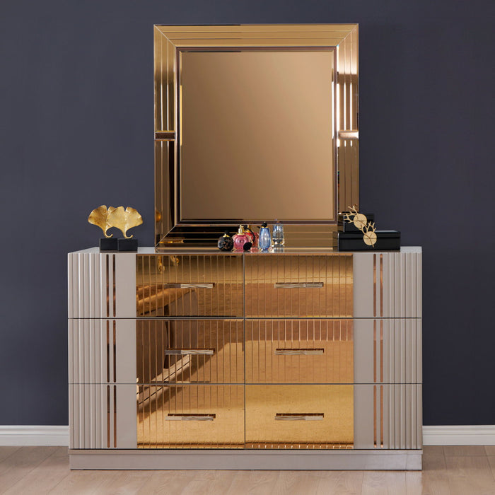 Lorenzo - 6 Drawer Dresser - Gray