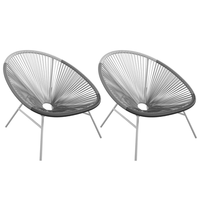 Indoor / Outdoor Lounge Chair (Set of 2) - Dark Gray