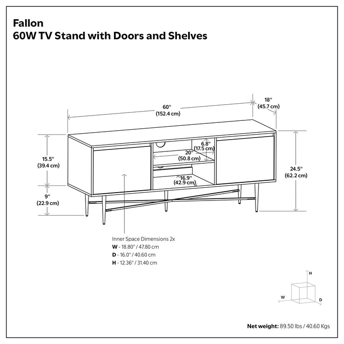 Fallon - TV Media Stand - Natural