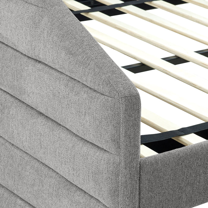 Elegant Daybed With Trundle Upholstered Tufted Sofa Bed