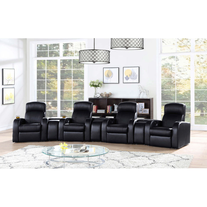 Upholstered Recliner With Cup Holder Comfort Lounge Chair - Black