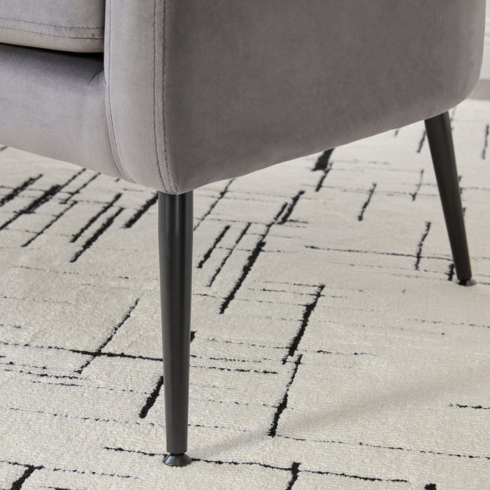 Open Back Loveseat Settee With 3 Pillows