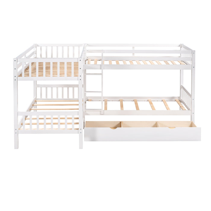 L Shaped Bunk Bed With Drawers