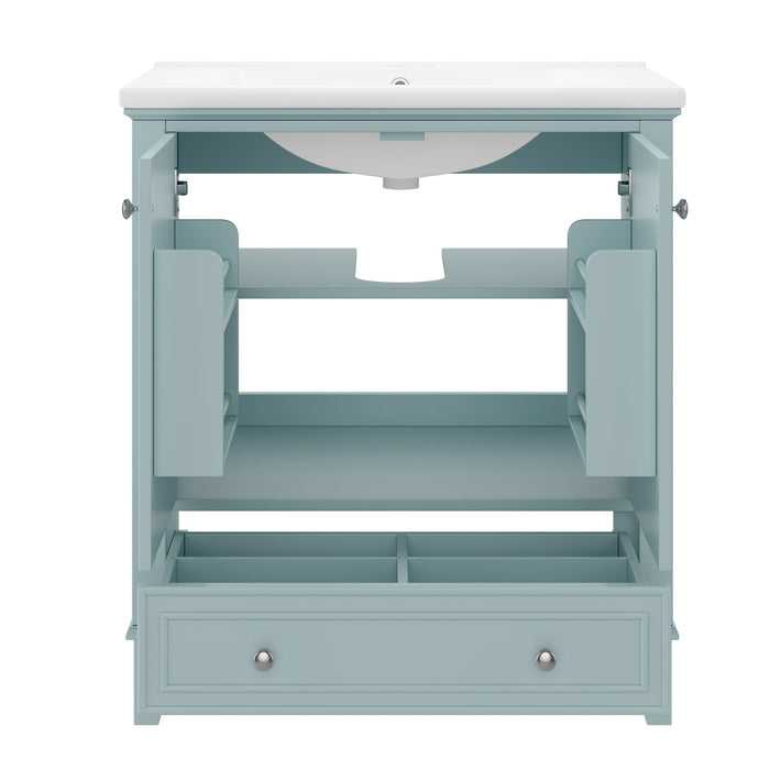 Modern Bathroom Vanity With Sink Combo, Doors And Drawer