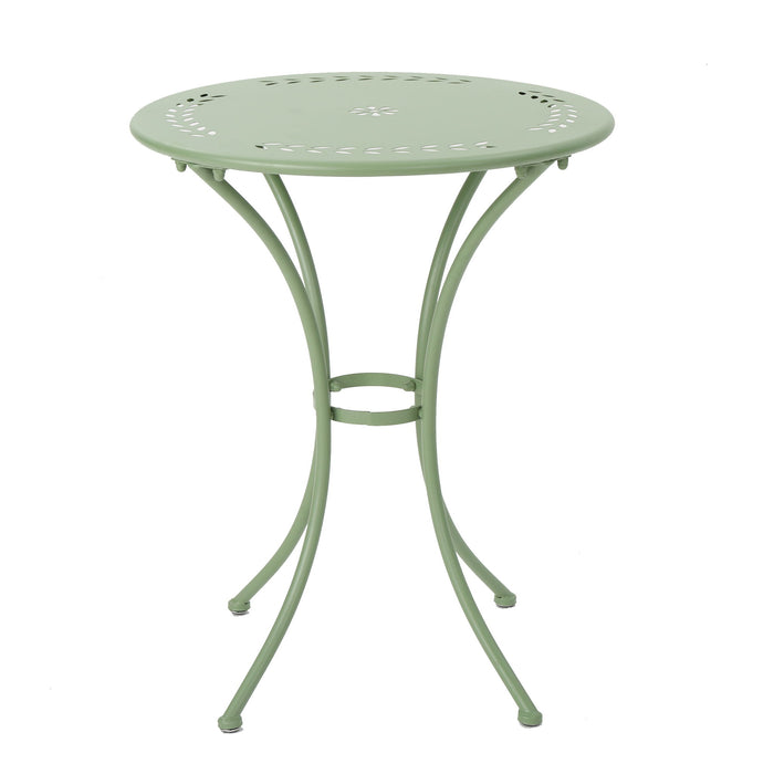 Ambrosia - 3 Piece Bistro Set With Leaf Motifs Top And Seat