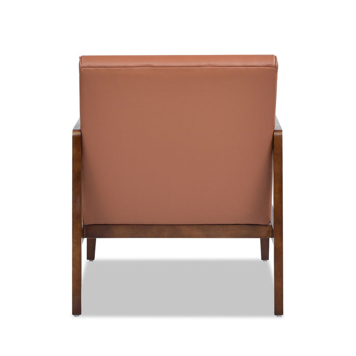 Kenneth - Modern Transitional Lounge Accent Chair - Brown
