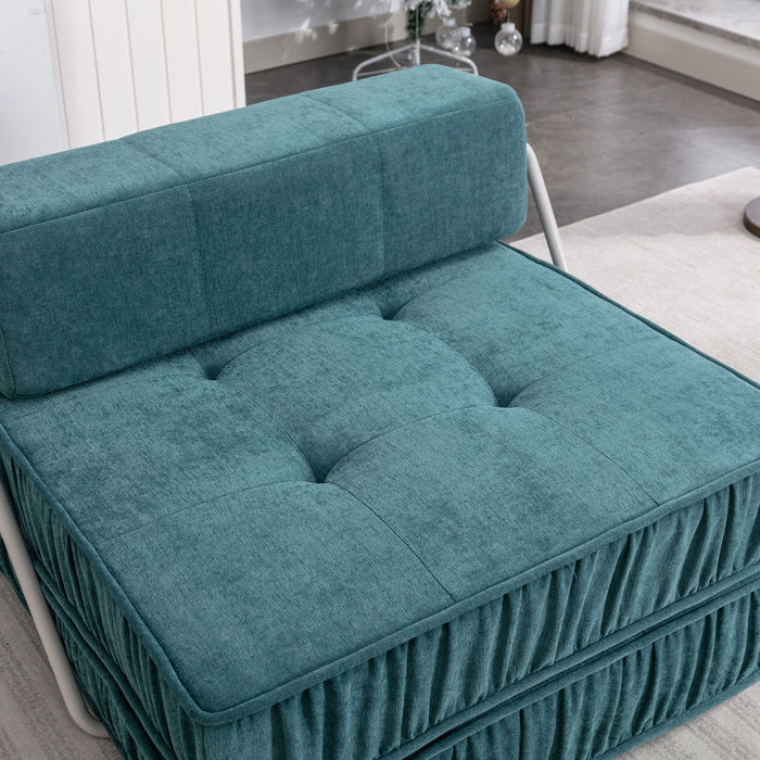 Folding Sofa With Removable Back Cushion, Convertible Futon Sleeper Chair