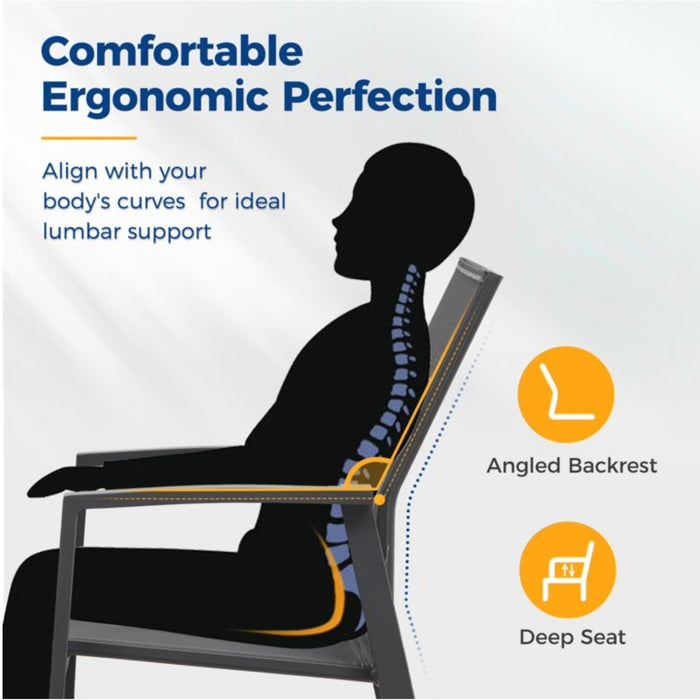 Patio Stackable Dining Chairs (Set of 4)