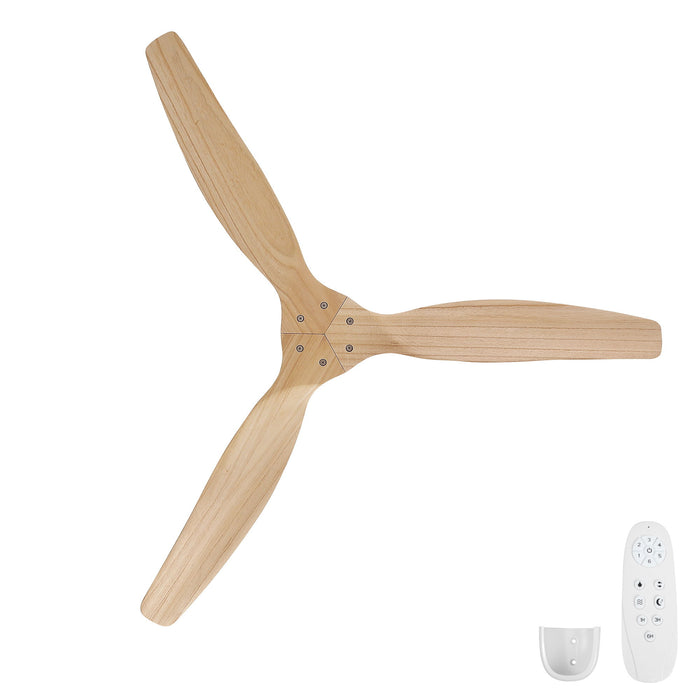 Low Profile Flush Ceiling Fan Without Light - Matte White / White