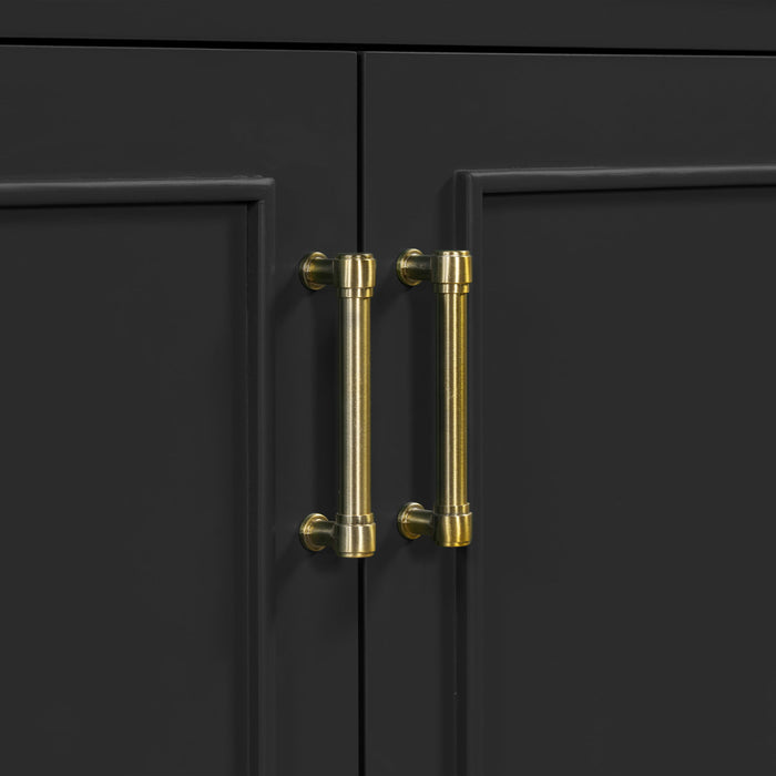 Bathroom Vanity With Sink, 1 Divided Drawer And 2 Soft Close Doors With Double Shelf