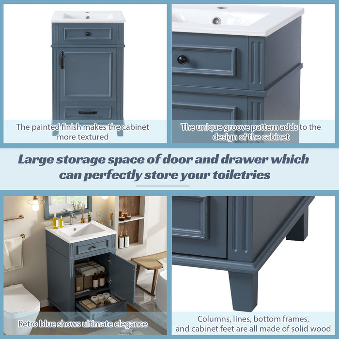 Bathroom Vanity With Sink, Drawer & Soft Closing Door