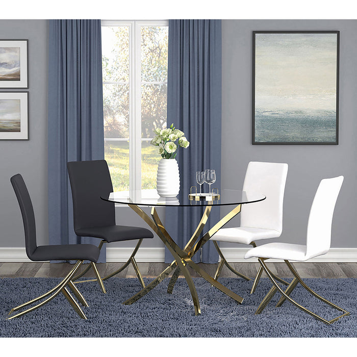 Dining Chairs (Set of 2) - Black / Gold