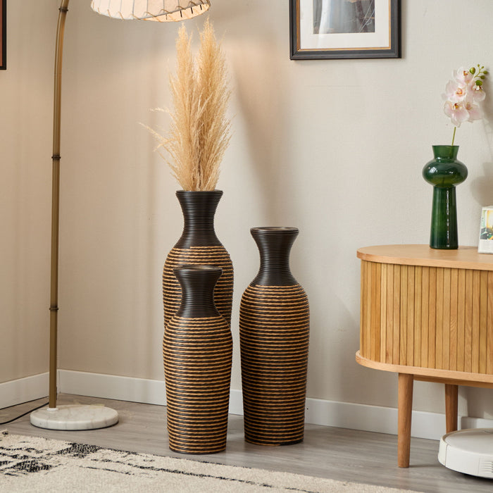 Classic And Neat Floor Vase, High Independent Flower Stand (Set of 3)