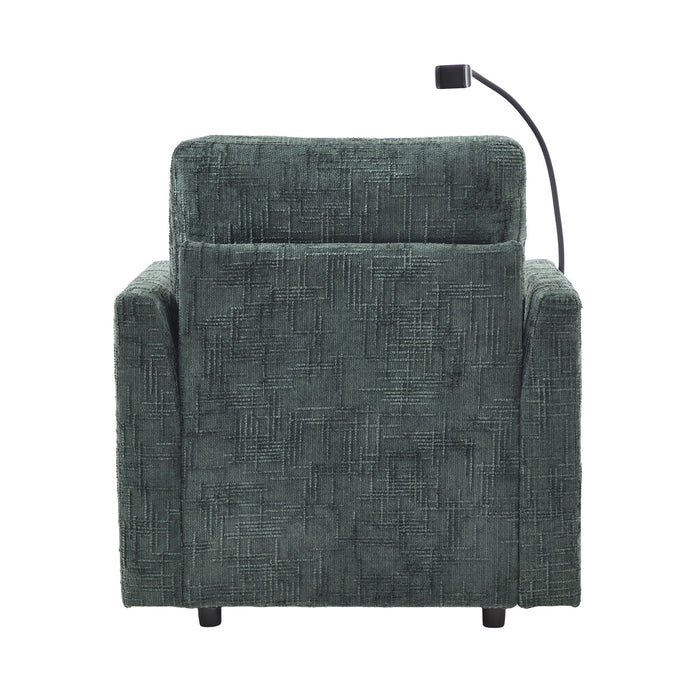 Multifunctional Chenille Recliner Sofa With Storage And Phone Bracket