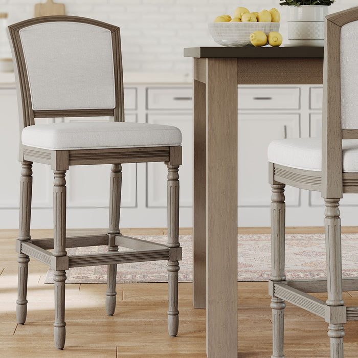 Stool With Upholstered Seat And Back