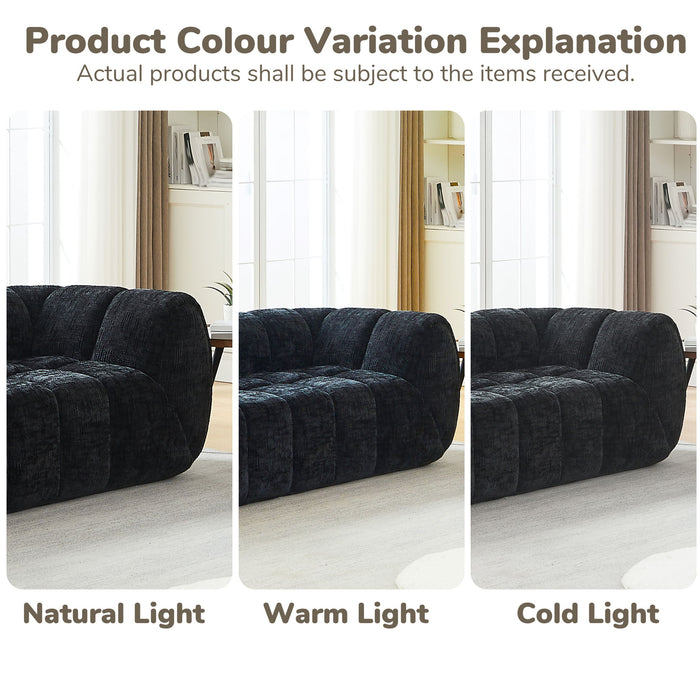 Modern Sofa With Piano Key Backrest