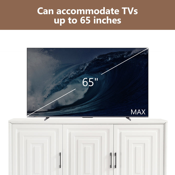 TV Stand, Media Console Cabinet With 2 Spacious Storage Space