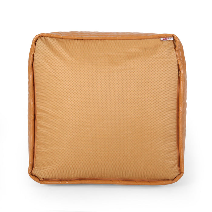 Bambo - Rectangle Pouf Ottoman Floor Cushion - Caramel