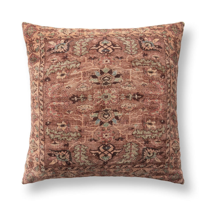 Transcendence - 22" x 22" Medley Pillow - Multi / Olive Green