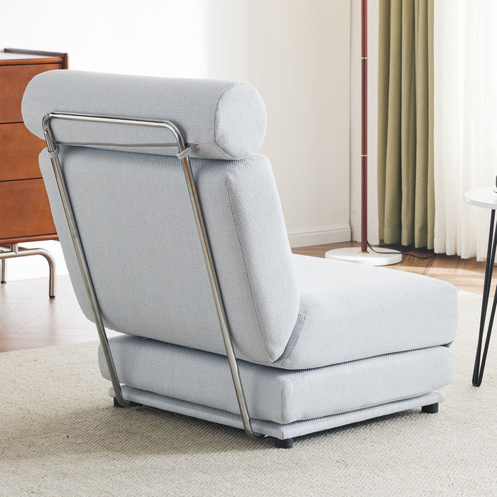 Foldable Single Chair Sofa Bed With Pillow, Easy To Store, Breathable And Wearable Linen