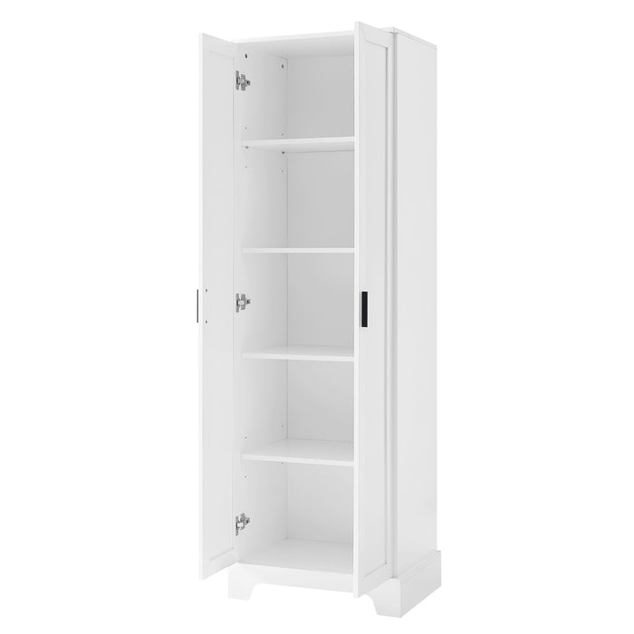 Storage Cabinet With Adjustable Shelves, 2 Doors, Rectangle Design For Bathroom