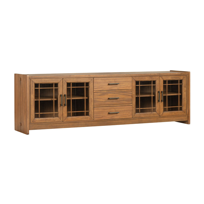 Lincoln - Large Entertainment Base - Warm Walnut