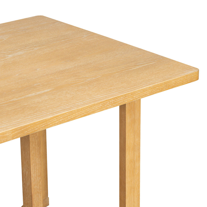 Rectangular Dining Table Set For 6 With Upholstered Barrel Back Chairs