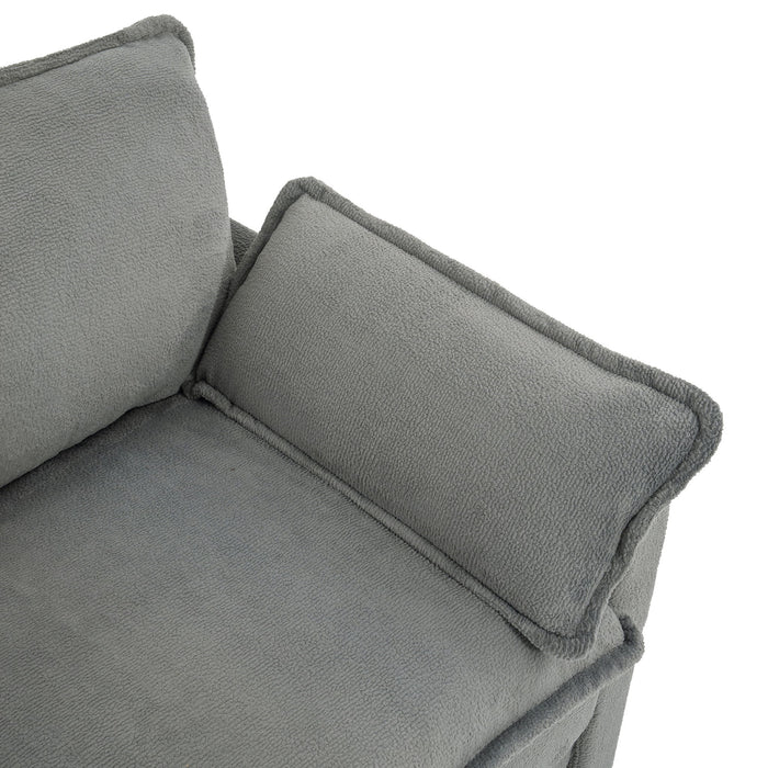 Modern Single Seat Accent Chair With Side Storage Pockets