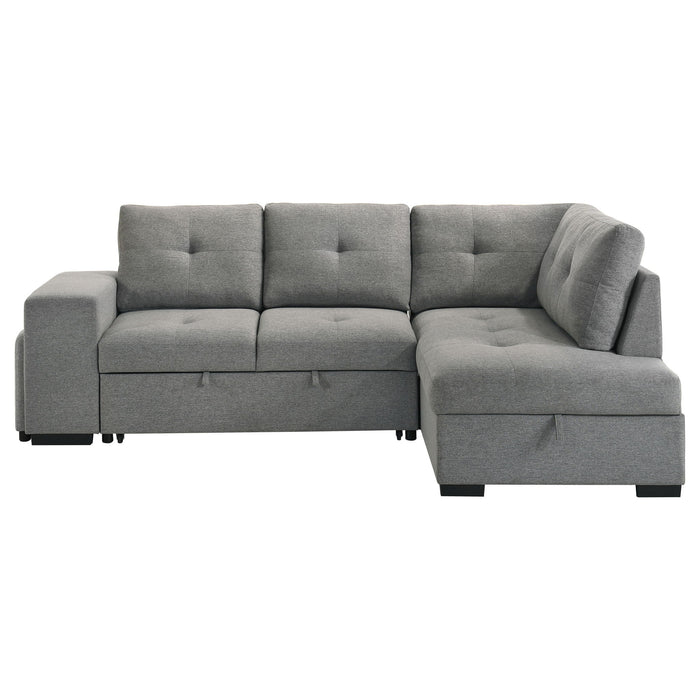 Atkinson - Sleeper Sectional Sofa With Lift Top Chaise - Gray