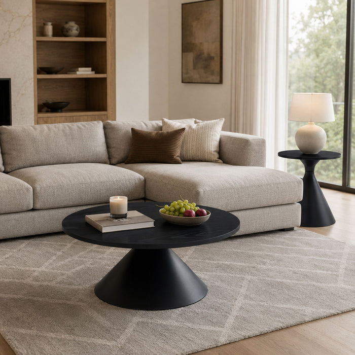 2 Piece Coffee Round Table Set