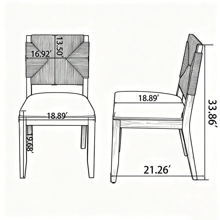 French Country Dining Chairs (Set of 2)