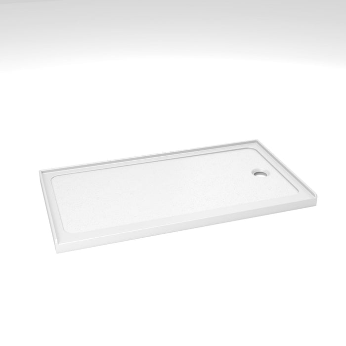 Shower Base Drain With Single Threshold Design