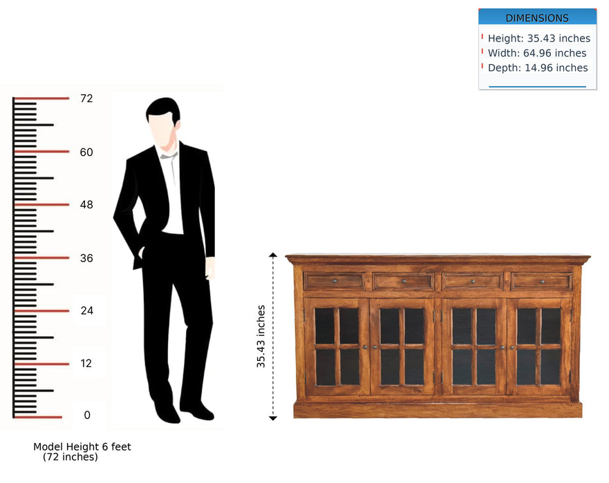 Large Glazed Sideboard