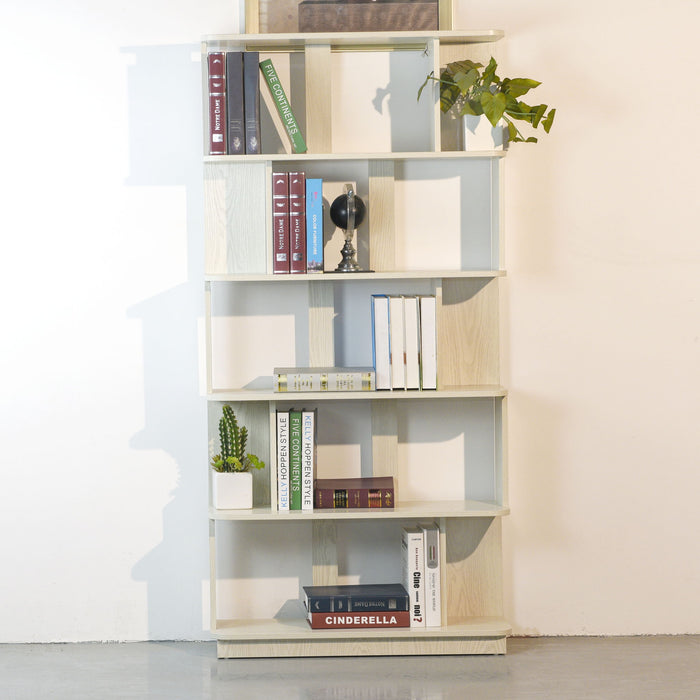 Modern 5 Tier Open Storage Bookcase
