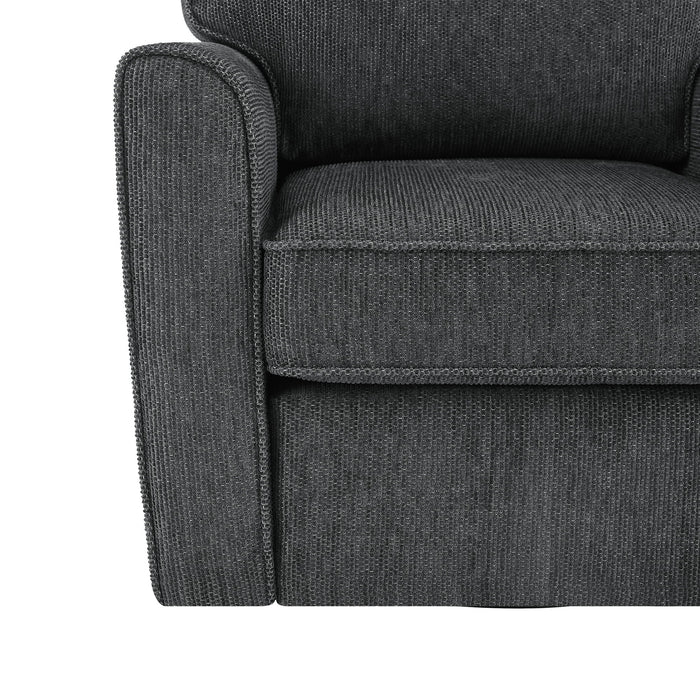 360° Swivel Accent Barrel Armchair With Side Pockets, Compact Design