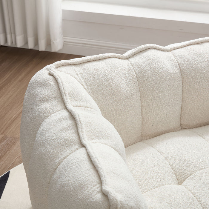 Soft Chenille Bean Bag Chair With High Resilient Foam