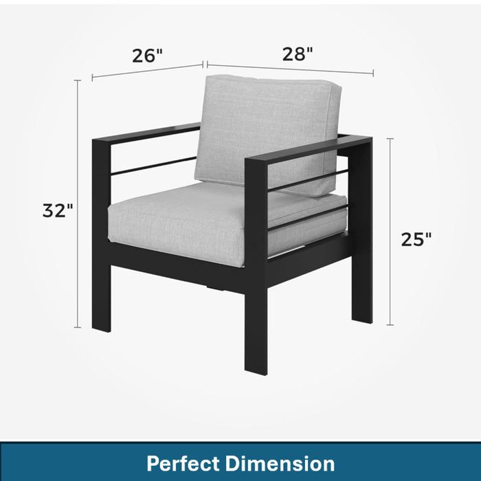 Outdoor Patio Set, All-Weather With Thick Cushions