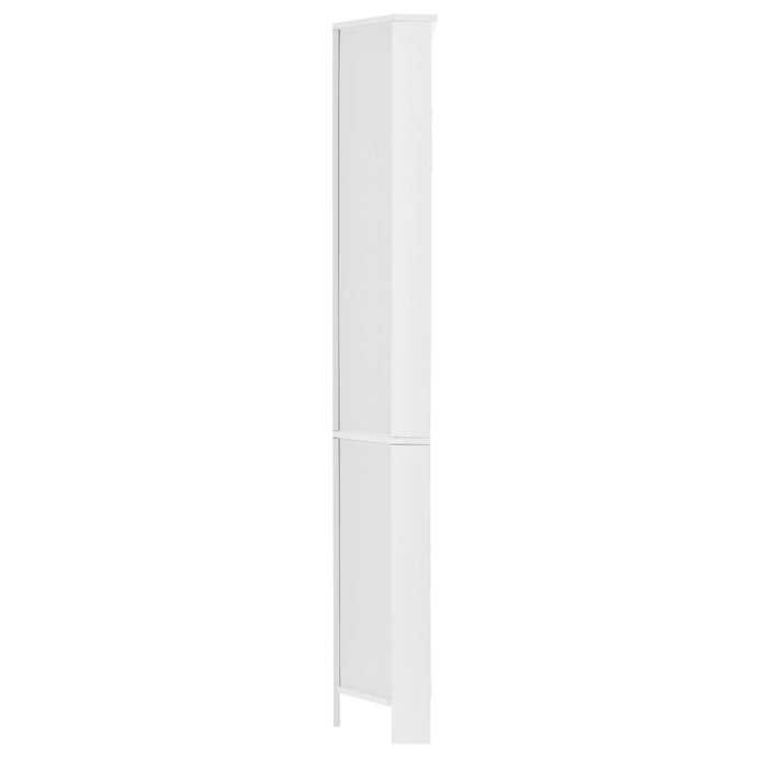 Multi Functional Corner Cabinet With Adjustable Shelves And 2 Doors