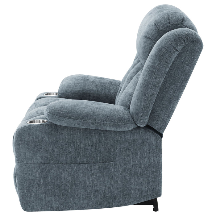 Beca - Upholstered Power Lift Recliner With Cupholders And USB Charging