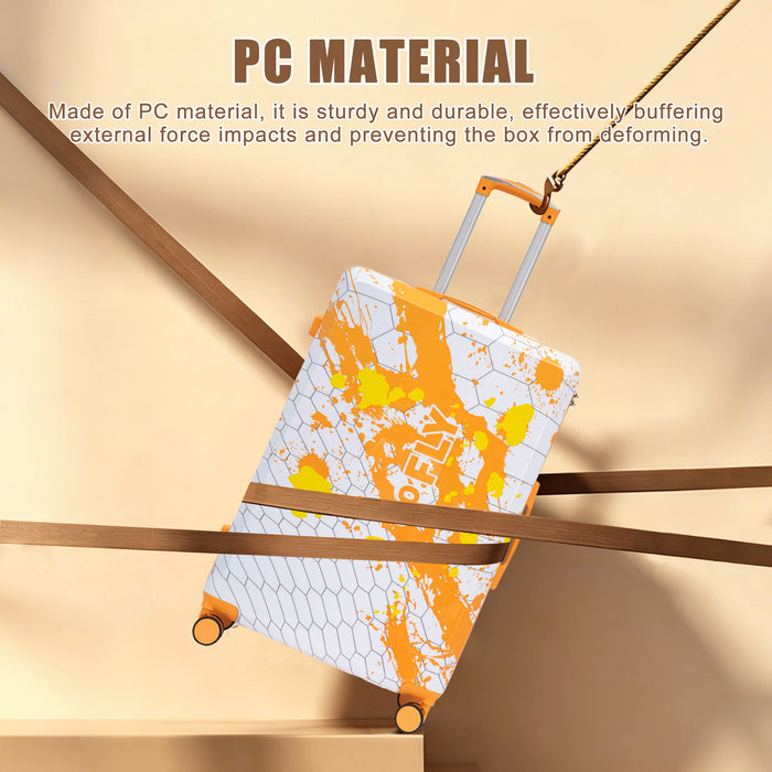 Luggage With Printed Pattern, Combination Lock