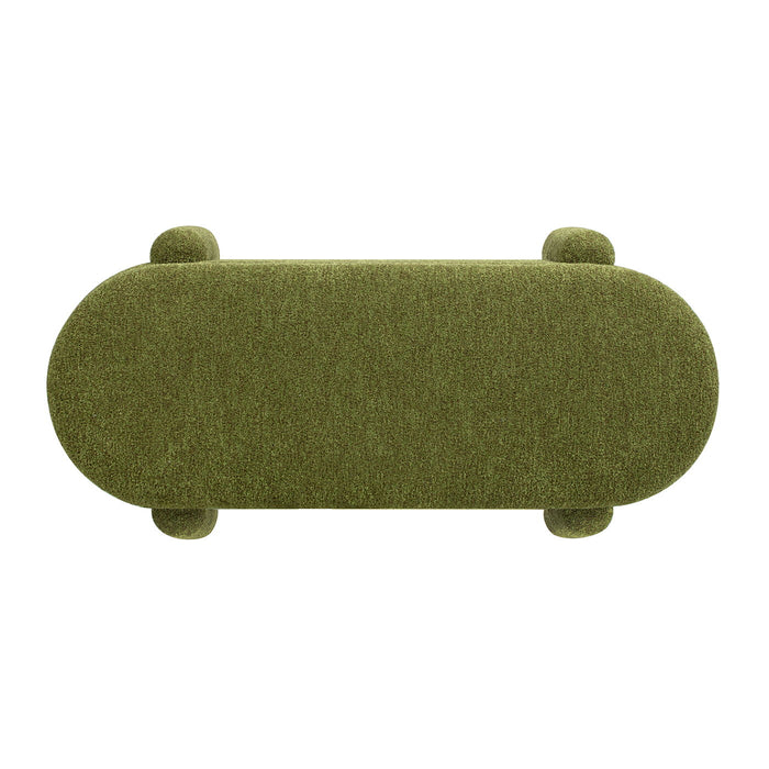 Hugo - Oval Fully Upholstered Storage Bench