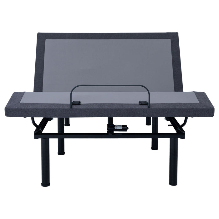 California King Adjustable Bed Base With Ergonomic Support And Wireless Remote Control - Black